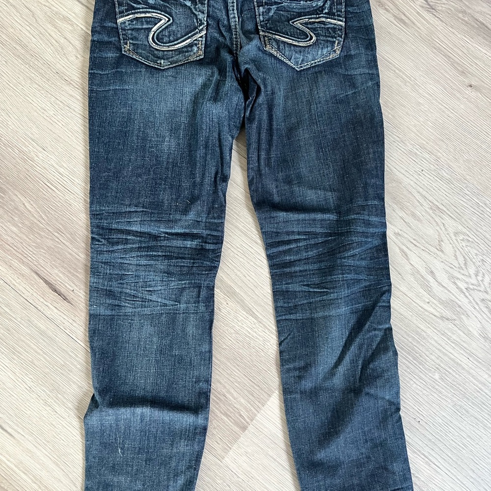 Silver Jeans Blue Skinny Jeans with Distinctive Stitching